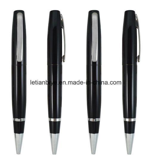Metallic Company Logo - China Fat Metal Ball Pen Black Short Metallic Ballpen with ...