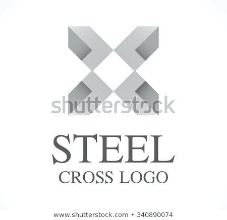 Metallic Company Logo - Steel Company Logo Design Steel Cross Of Metallic Abstract Vector ...