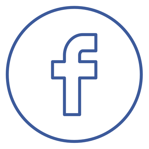 Blue Circle Facebook Logo - Chat, circles, facebook, line, neon, share, social icon