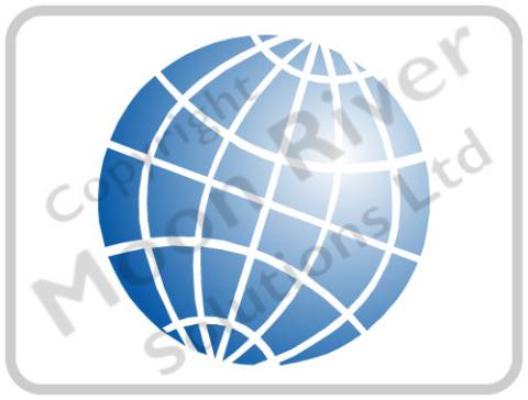 White with Blue Lines Logo - Blue globe Logos