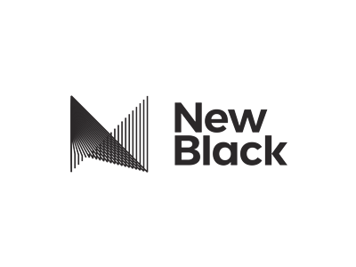 Black TV Logo - New Black, entertainment company, logo design by Alex Tass, logo ...