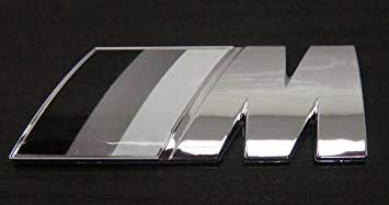 White BMW M Logo - BMW M Metal Emblem Black/Grey/White logo: Amazon.co.uk: Car & Motorbike