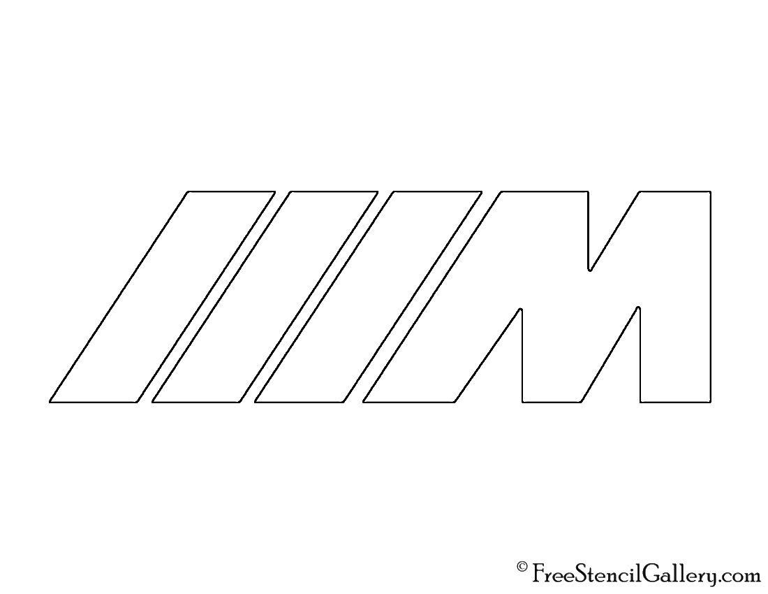 Black BMW M Logo - BMW M Series Stencil | Free Stencil Gallery