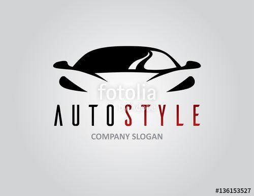 Auto Shop Logo - Auto shop car logo design with concept sports vehicle silhouette ...