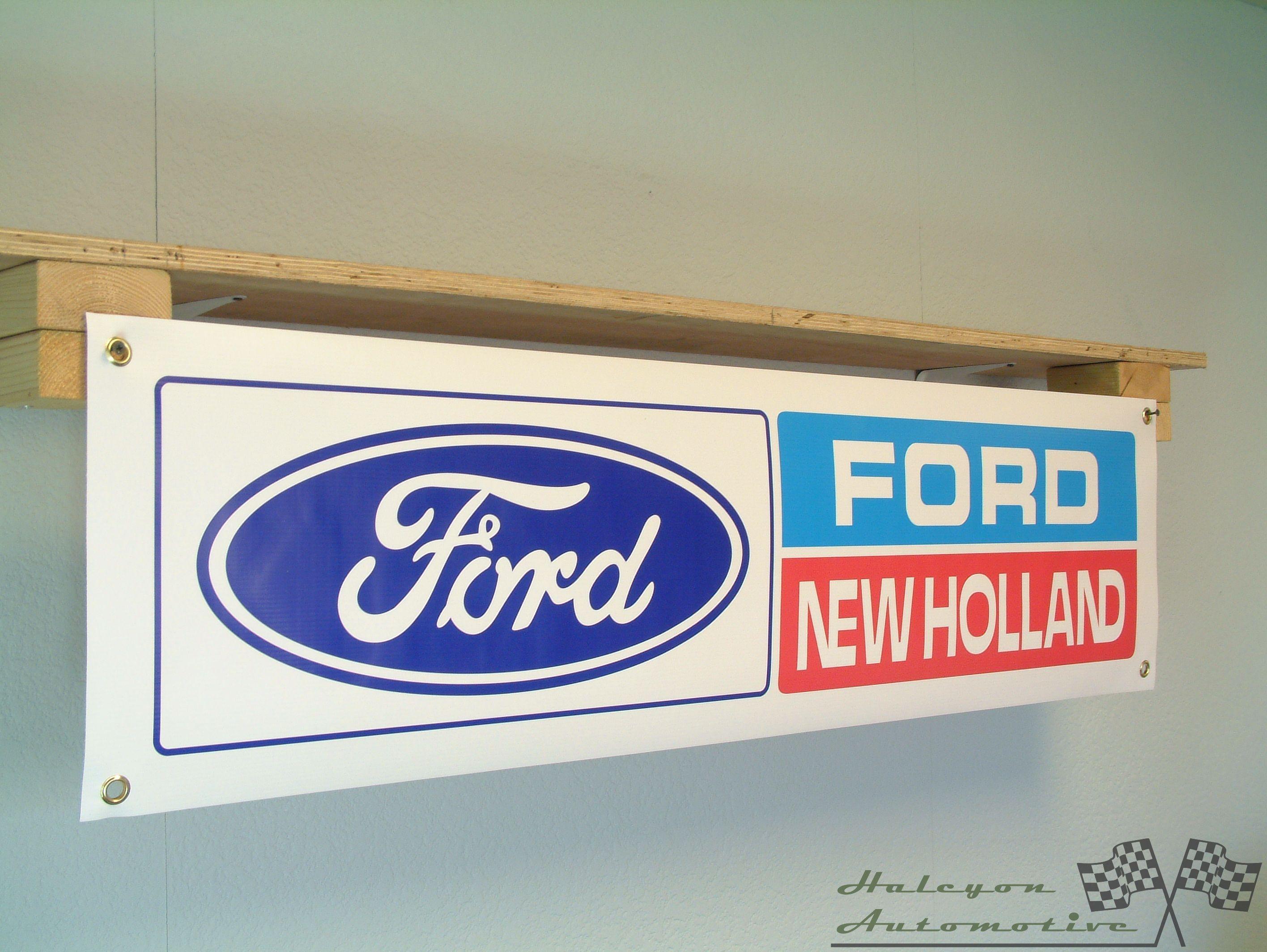 Ford New Holland Logo - Ford New Holland Banner tractor shed Display Workshop pvc sign