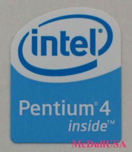 Intel Inside Pentium 4 Logo - Intel Pentium 4 P4 Logo CPU Case Label Sticker 1