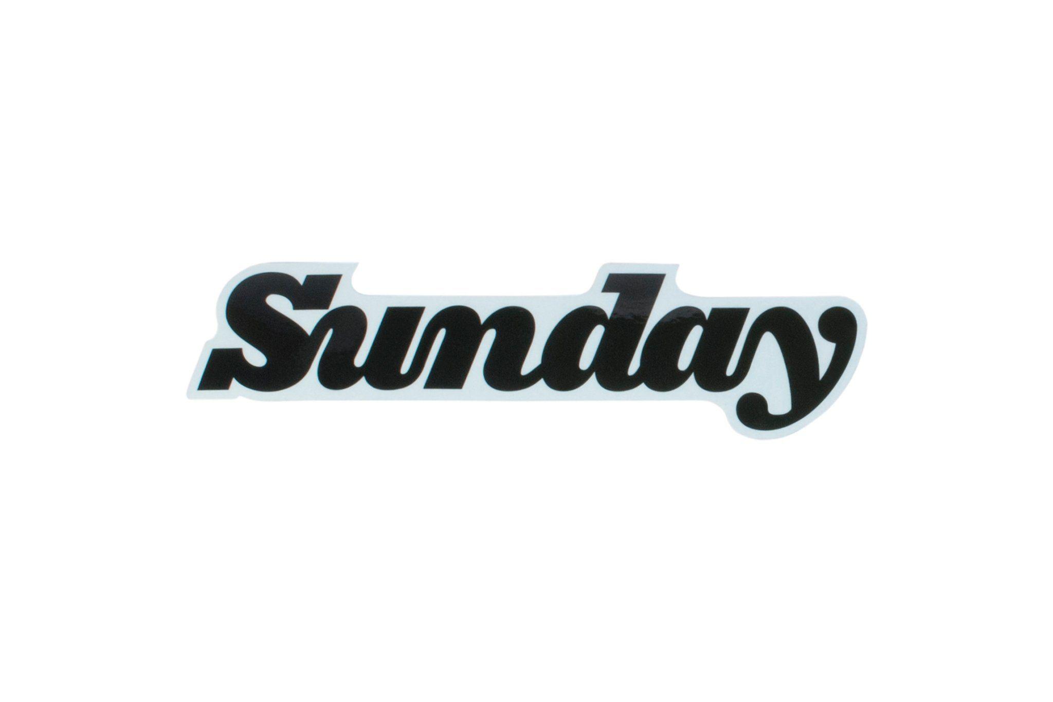 Sunday Logo - Classy Logo Sticker - Clear Back (Black, White, Purple) | Sunday Bikes