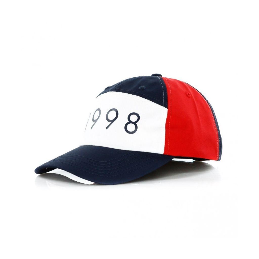 White with Red Curve Logo - VISOR CURVE HAT 1998 SPORTSHAT NAVY / WHITE / RED