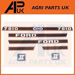 Ford New Holland Logo - Ford New Holland 7810 Tractor Hood Bonnet Decal Sticker Set Kit