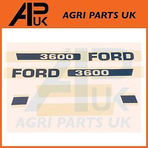 Ford New Holland Logo - Ford New Holland 3600 Tractor Hood Bonnet Decal Sticker Set Kit