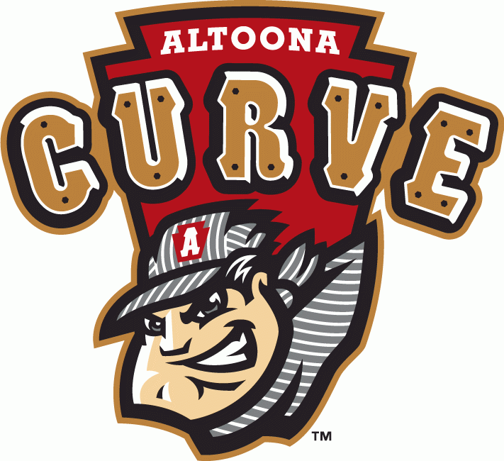 White with Red Curve Logo - Altoona Curve Primary Logo - Eastern League (EL) - Chris Creamer's ...