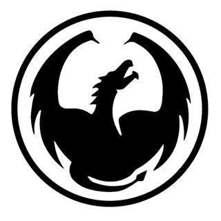 A Dragon in Circle Logo - Dragon Circle Decal Sticker