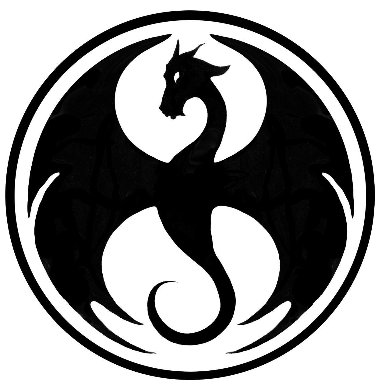 A Dragon in Circle Logo - Leather work. Leather carving, Leather