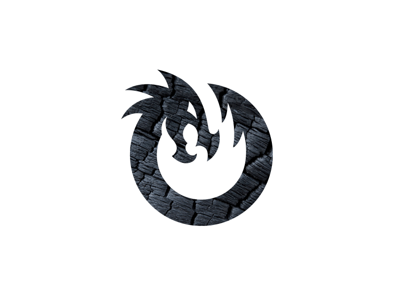 A Dragon in Circle Logo - Dragon Symbol