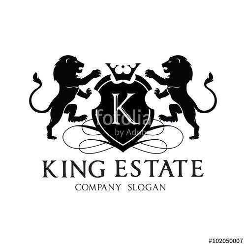 Lion Hotel Logo - King lion crest logo design for hotel and real estate brand identity