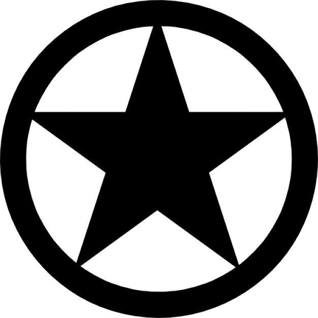White Blue Circle Star Logo - Star in circle Logos