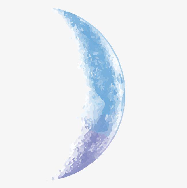 Blue Half Moon Logo - Vector Sky Blue Half Moon, Vector Diagram, Blue Half Moon, Moon PNG ...