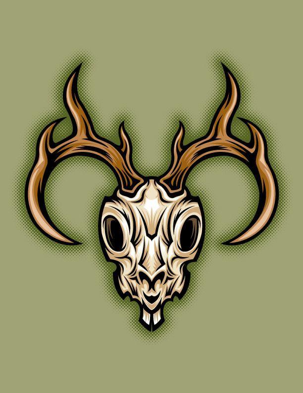Jackalope Skull Logo - Jackalope skull by Max Merlos at Coroflot.com | Jackalopes ...