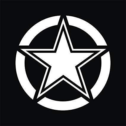 Star in Circle Logo - CVANU Star Logo For Royal Enfield Bullet Sticker- Classic 350 Bike