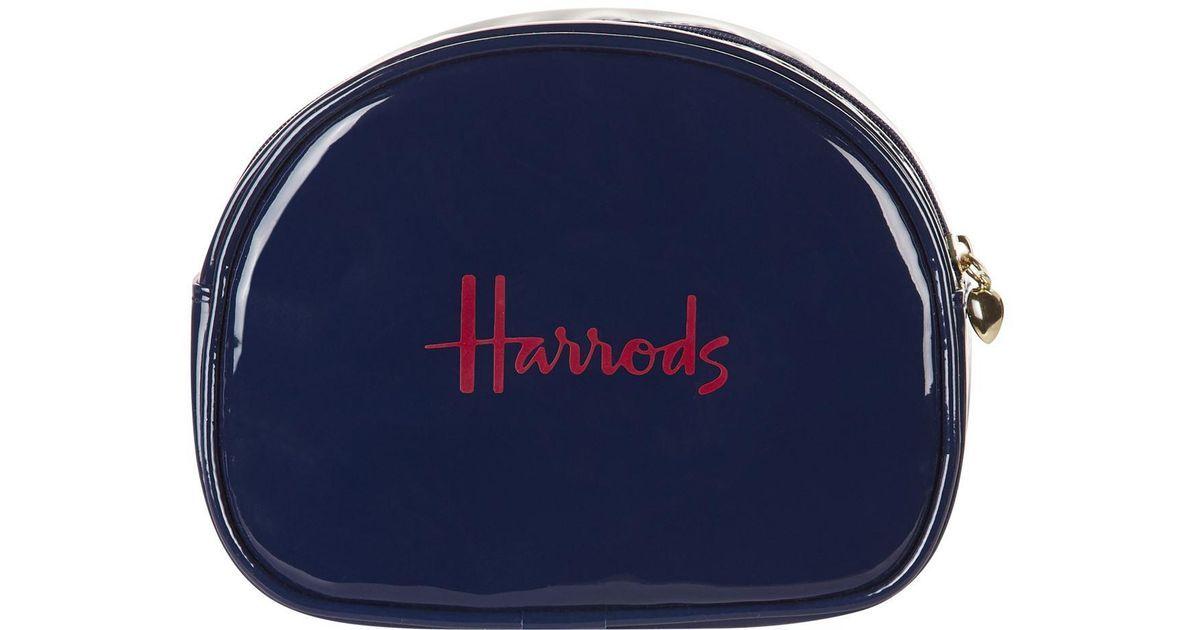 Blue Half Moon Logo - Harrods Logo Half-moon Cosmetic Bag in Blue - Lyst