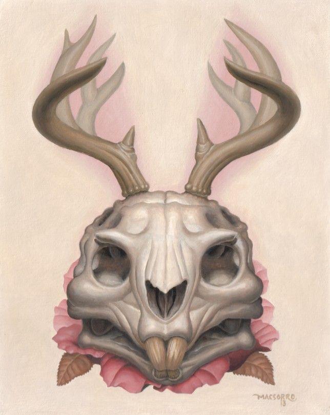 Jackalope Skull Logo - sparkmakers. Art, Drawings, Rabbit art
