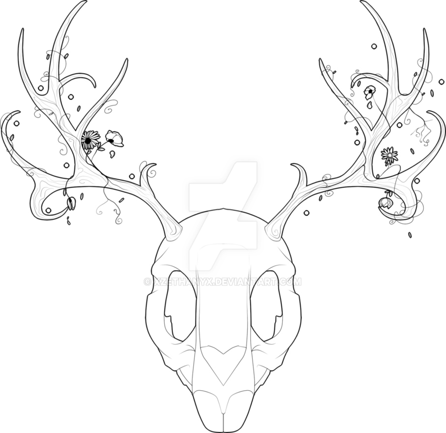 Jackalope Skull Logo - Jackalope Skull - REDBUBBLE DESIGN by xZethanyx on DeviantArt