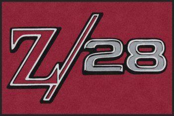 Camaro Z28 Logo - Custom Chevrolet Camaro Z28 Logo Rug