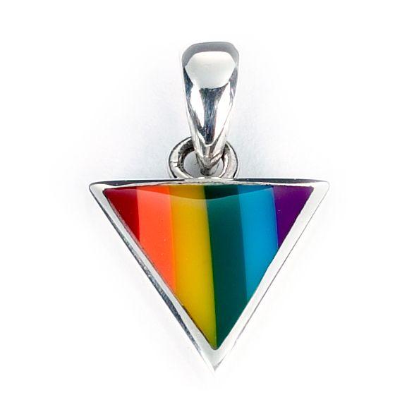 Rainbow Triangle Logo - Triangle Rainbow Pendant (Sterling Silver) - Rainbow