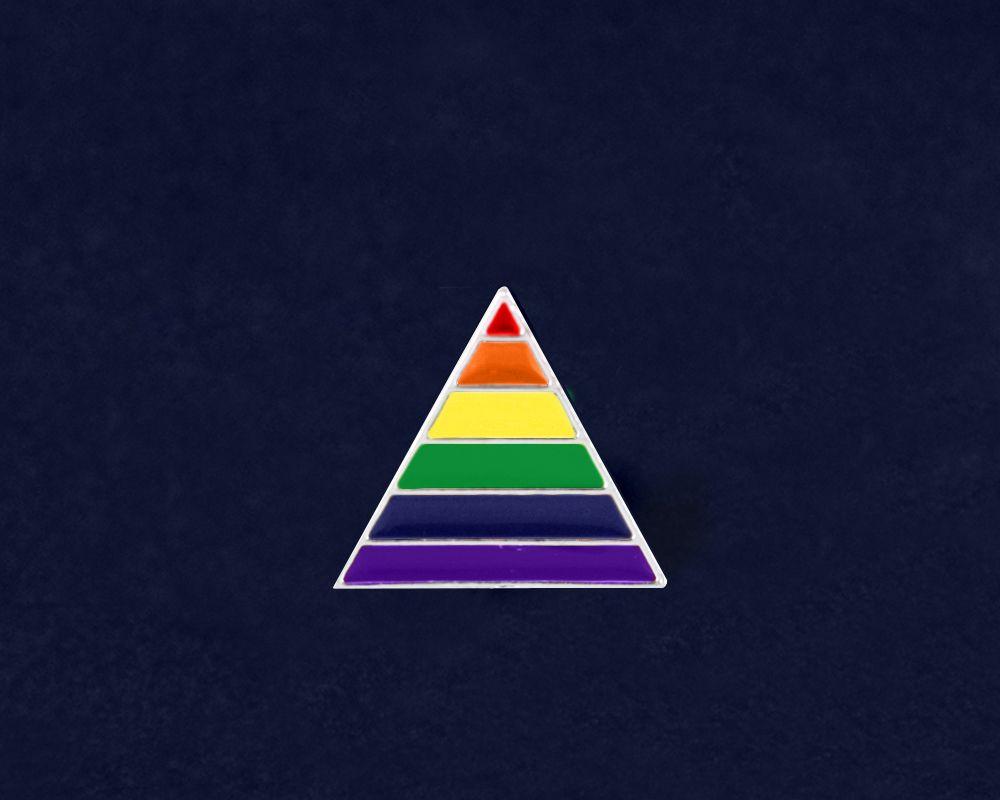 Triangle Rainbow Logo - Triangle Rainbow Pins Wholesale, Bulk LGBTQ, Gay Pride Jewelry