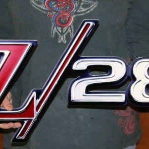 Camaro Z28 Logo - 1969 Camaro Z/28 Fender Emblem -Metal Sign | Custom Steel Signs and ...