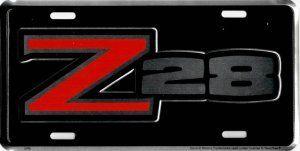 Camaro Z28 Logo - Z28 Chevy Camaro Logo Metal License Plate: Automotive