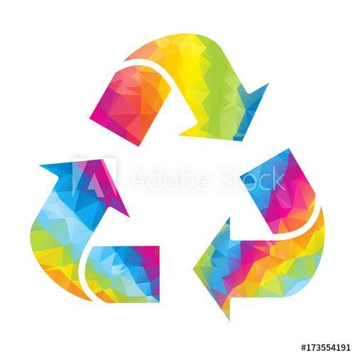 Triangle Rainbow Logo - recycle sign triangle rainbow - Buy this stock vector and explore ...