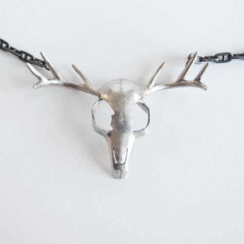Jackalope Skull Logo - Jackalope skull necklace — Susan Elnora