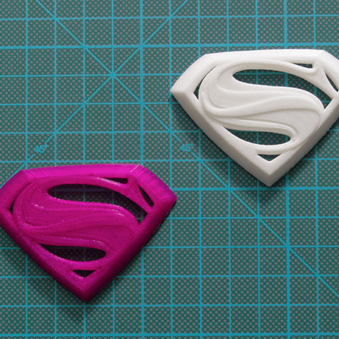 Magenta Superman Logo - Free 3D printer model Man of Steel Superman Logo ・ Cults