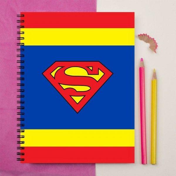 Magenta Superman Logo - superman logo printed notebook Rs.599 Price Online - TheWarehouse