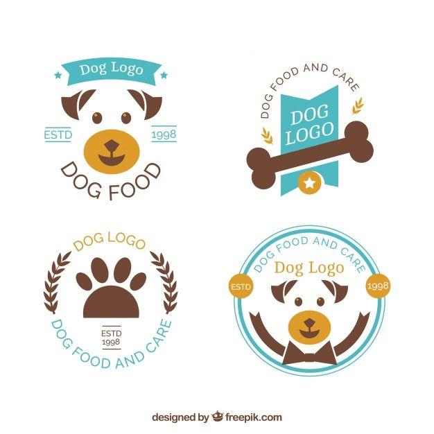 Brown and Blue Logo - Collection of blue and brown dog logos. Stock Image Page
