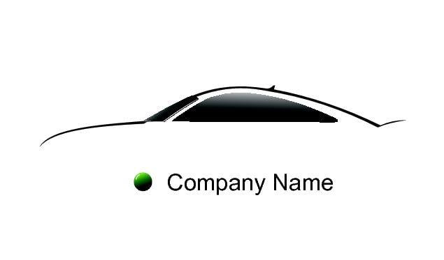 Car Outline Logo - Business Cards Double Sided