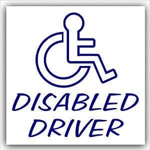 Car Outline Logo - Disabled Driver-Car,Van Sticker-Disability Mobility Scooter Logo ...