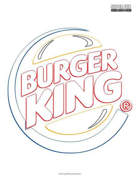 Super King Logo - Burger King Logo Coloring Page - Super Fun Coloring