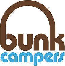 Brown and Blue Logo - Bunk Campers