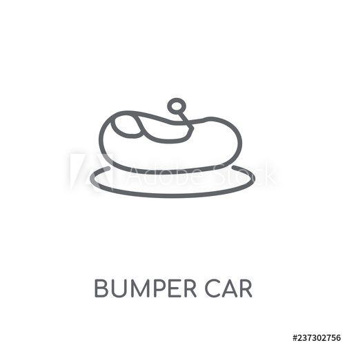 Car Outline Logo - Bumper car linear icon. Modern outline Bumper car logo concept