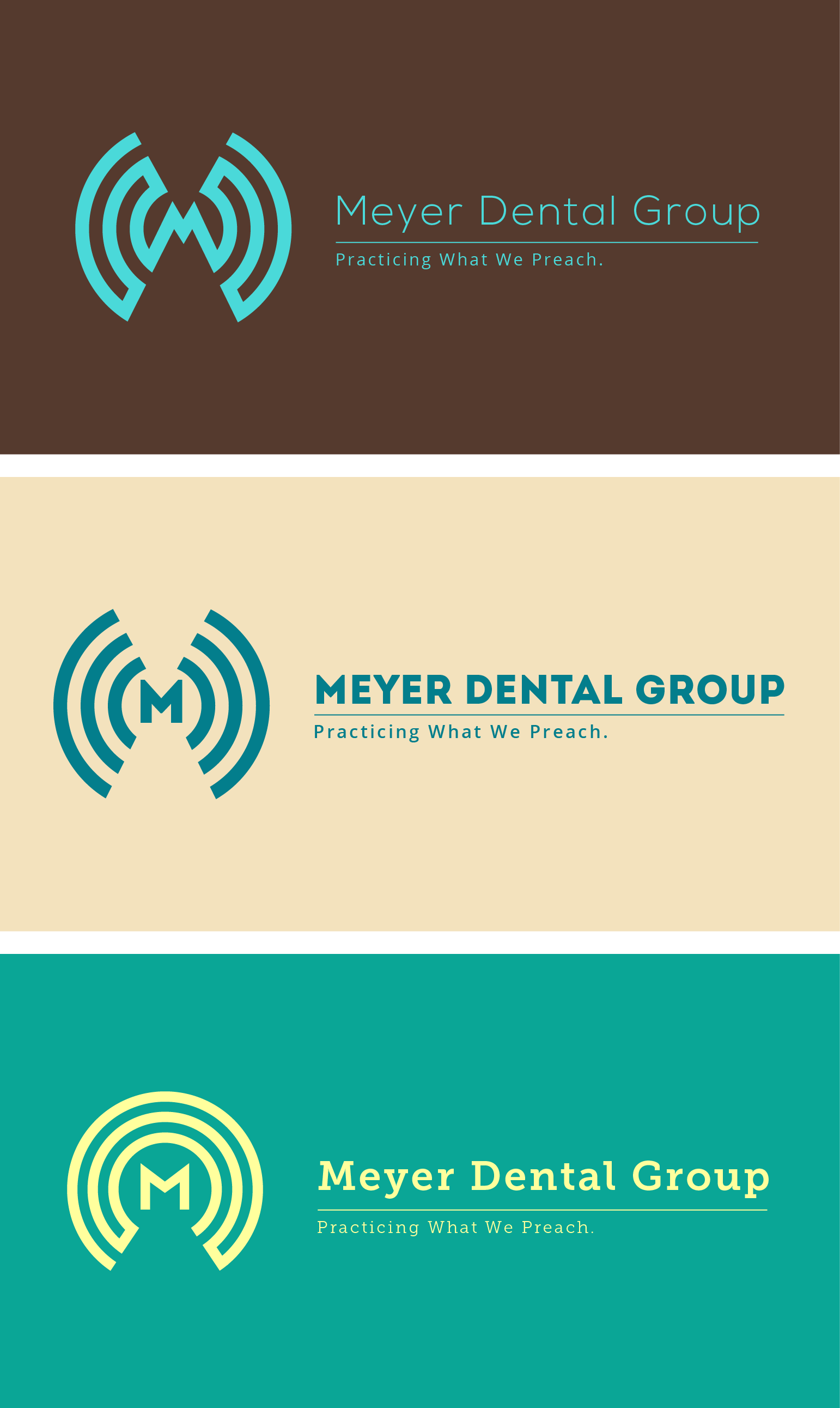 Brown and Blue Logo - Eddie Jaworenko - Meyer Dental Logo Design