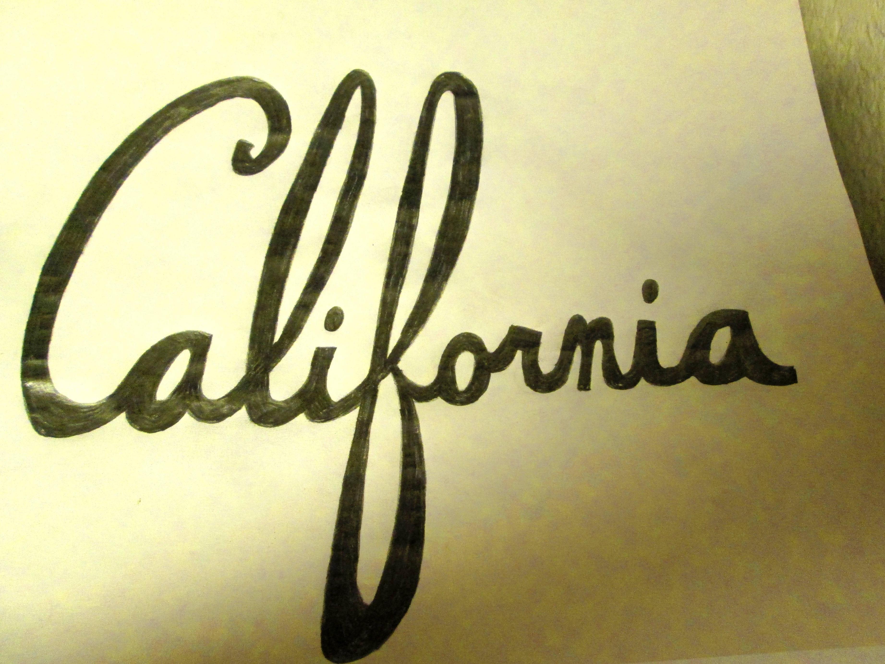Cursive California Logo - California In Cursive | Sweetbearies Art Tips