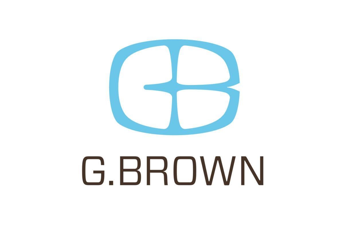 Brown and Blue Logo - G. Brown