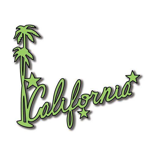 Cursive California Logo - Scrapbook Customs States Collection Cut