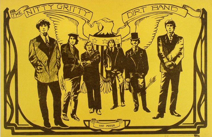 The Nitty Gritty Dirt Band Logo - The Nitty Gritty Dirt Band Vintage Concert Poster from Saladin