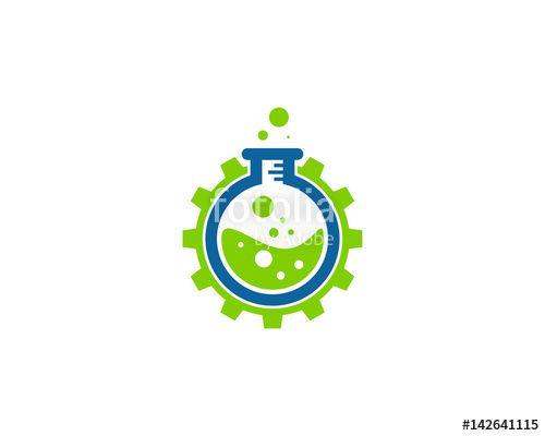 Science Element Logo - Science Gear Lab Icon Logo Design Element