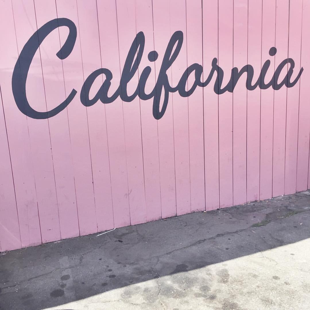 Cursive California Logo - Love this pink wall with California written in cursive on it! This ...