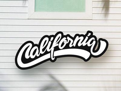 Cursive California Logo - California | VENICE | California, Typography, Lettering