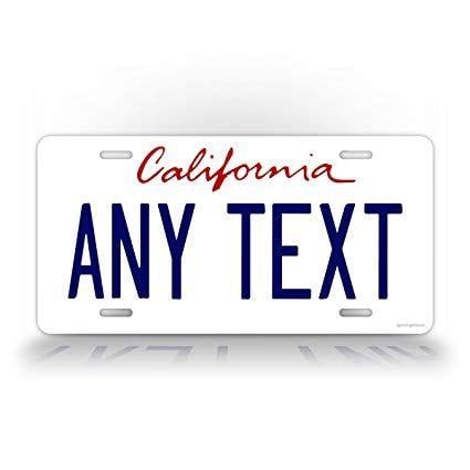 Cursive California Logo - SignsAndTagsOnline Custom California State License Plate